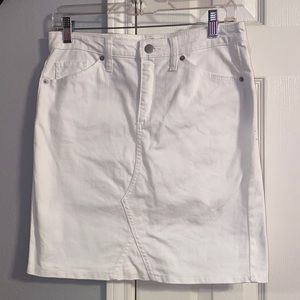 White Jean Skirt